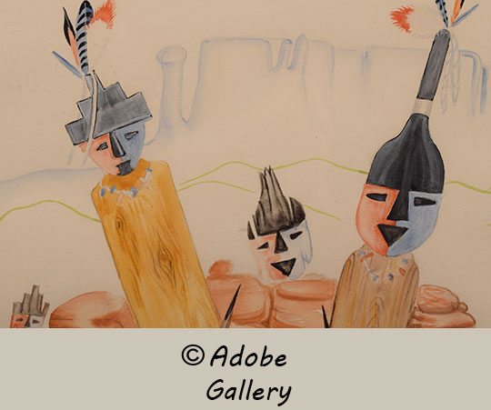 Close up view of a section of this painting.