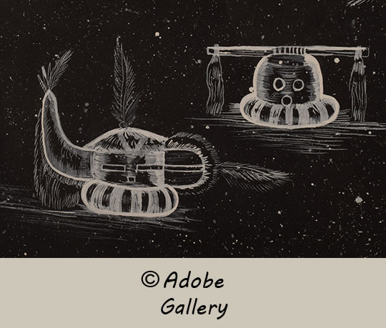 Close up view of a section of this painting.