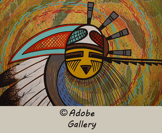Close up view of a section of this painting.