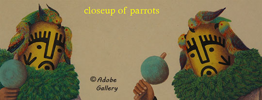 Close up of the parrots. Close up of the parrots.