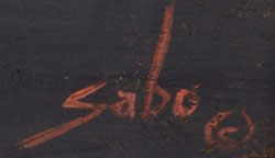 Southwest artist signature of Betty Jean Sabo (1928-2016)