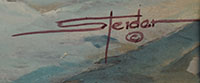 Artist signature of Doris Steider (1924-2010) Western Artist