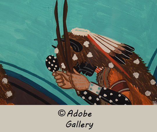Close up view of a section of this painting.