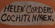 Artist signature of Helen Cordero (1915-1994) Cochiti Pueblo Pottery Matriarch