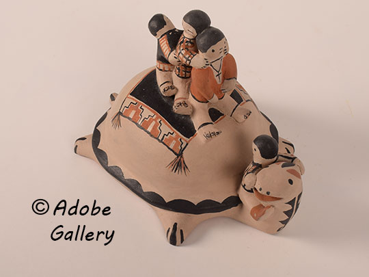 Alternate view of this pottery figurine.