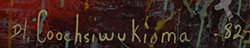 Hopi Pueblo artist signature of Delbridge Honanie, Hopi Pueblo, (1946-2017) Coochsiwukioma &ndash; Falling White Snow