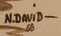 Artist signature of Neil Randall David, Sr. (1944- ) founder of the Artist Hopid group