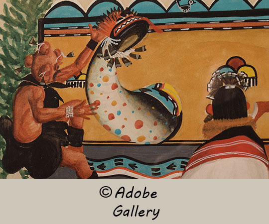 Close up view of a section of this painting.