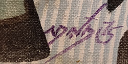 Artist signature of Neil Randall David, Sr., Hopi-Tewa Artist