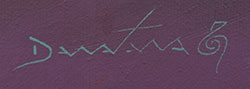 Hopi Pueblo artist signature of Milland Lomakema (1941-2021) Dawakema