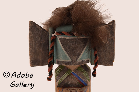Alternate close up view of the face of this katsina doll. Alternate close up view of the face of this katsina doll.