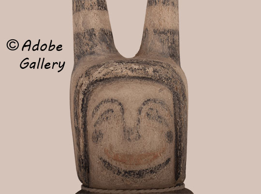 Close up view of the face of this Katsina Doll. Close up view of the face of this Katsina Doll.