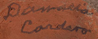 Artist signature of Damacia Cordero (1905-1989) Cochiti Pueblo