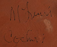 Signature of Mary Lewis, Cochiti Pueblo Potter