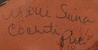Artist signature of Marie Charlotte Suina (1964-2010) Cochiti Pueblo