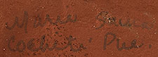 Artist signature of Marie Charlotte Suina (1964-2010) Cochiti Pueblo
