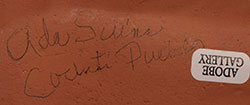Aritst signature of Ada Suina (b.1930) Cochiti Pueblo
