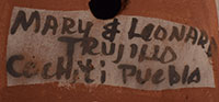 Artist Signatures of Mary and Leonard Trujillo of Cochiti Pueblo & Ohkay Owingeh Pueblo