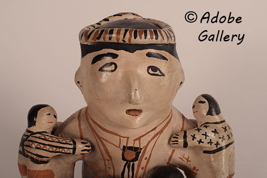 Close up view of the face of this Katsina Doll. Close up view of the face of this Katsina Doll.