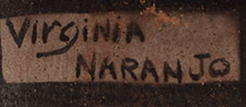 Artist signature of Virginia Naranjo (1932-2014) Ko’tyit, Cochiti Pueblo Artist signature of Virginia Naranjo (1932-2014) Ko’tyit, Cochiti Pueblo