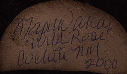 Artist signature of Inez Ortiz, Cochiti Pueblo Potter