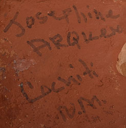 Artist signature of Josephine Arquero (1928&ndash;2020) Cochiti Pueblo