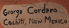Artist signature of George Cordero (1944-1990) Cochiti Pueblo