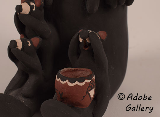 Alternate view of this pottery figurine. Alternate view of this pottery figurine.