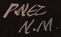 Din&eacute; of the Navajo Nation artist signature of Phyllis Nez 