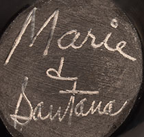 Artists&rsquo; signatures of Maria Martinez and Santana of San Ildefonso Pueblo