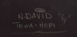 Artist signature of Neil Randall David, Sr. (1944- ) Hopi Pueblo