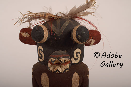 Close up view of the face of this Katsina Doll. Close up view of the face of this Katsina Doll.