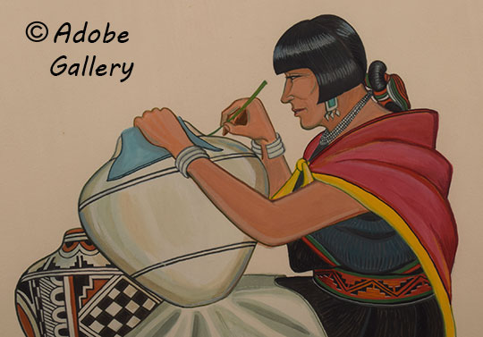 Close up view of a section of this painting.