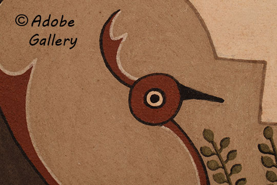 Close up view of a section of this painting.