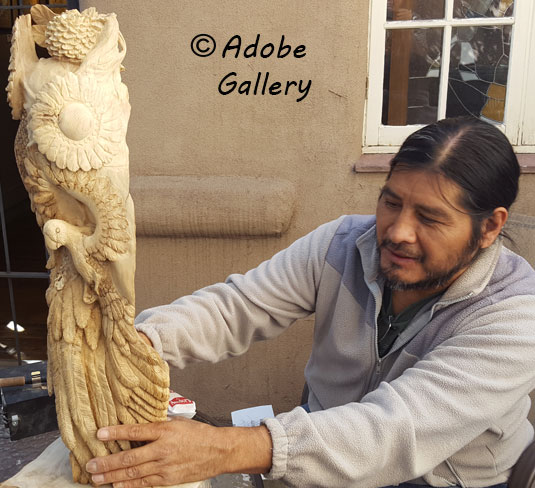 At Adobe Gallery - Kevin Pochoema (1965- ) Hopi Pueblo, Hopituh Shi-nu-mu