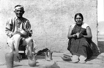 The image of Lela and Van Gutierrez Santa Clara Pueblo is circa 1933.  Artists' image courtesy of Rick Dillingham, source Fourteen Families In Pueblo Pottery by Rick Dillingham.