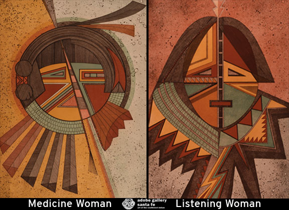 Medicine Woman and Listening Woman by Helen Hardin