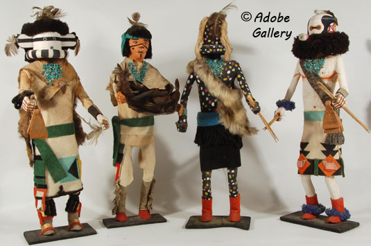Example group of Pueblo katsina dolls.