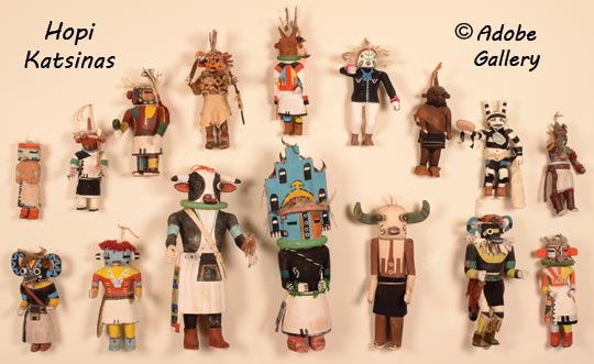 Hopi Pueblo Katsina Doll Group