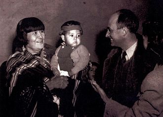 Photo Source: Wikipedia.  Maria Martinez, shown with physicist Enrico Fermi, circa 1948.